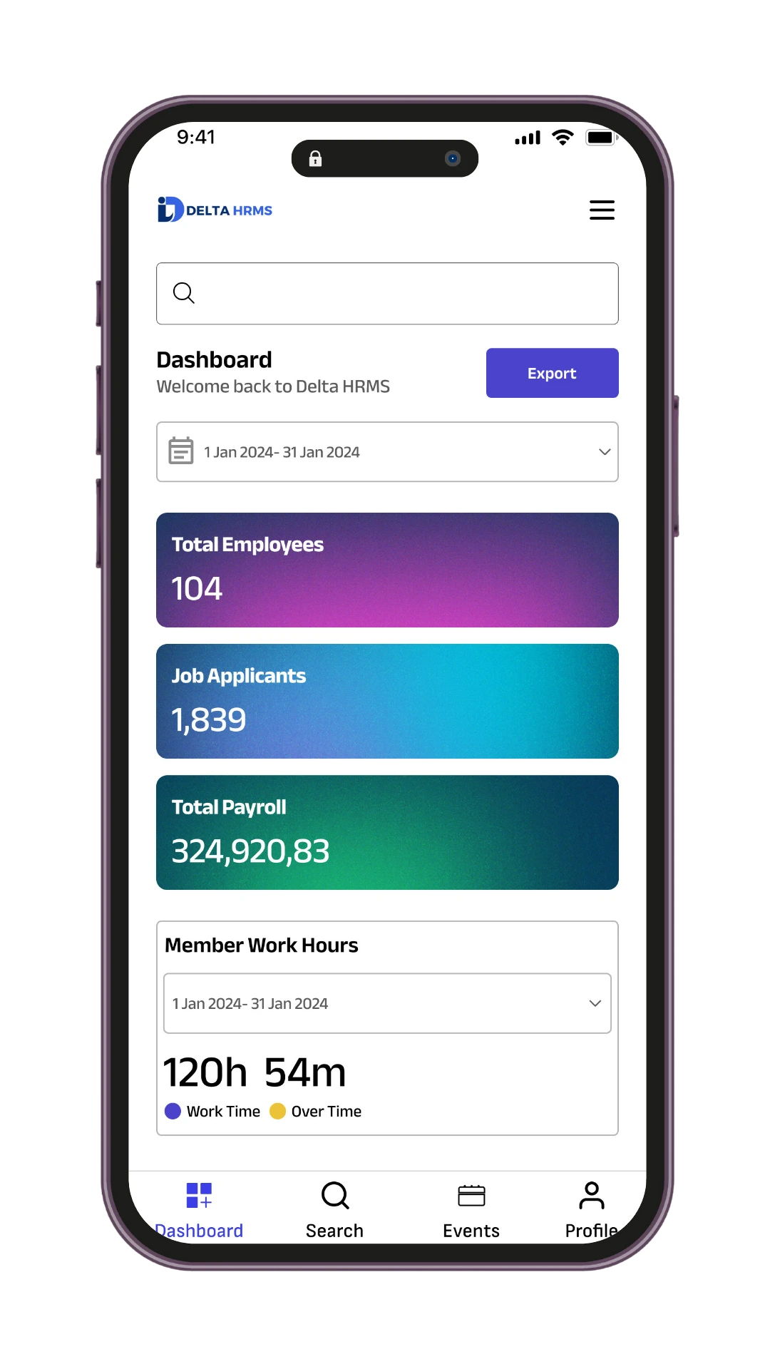 Delta HRMS Mobile App