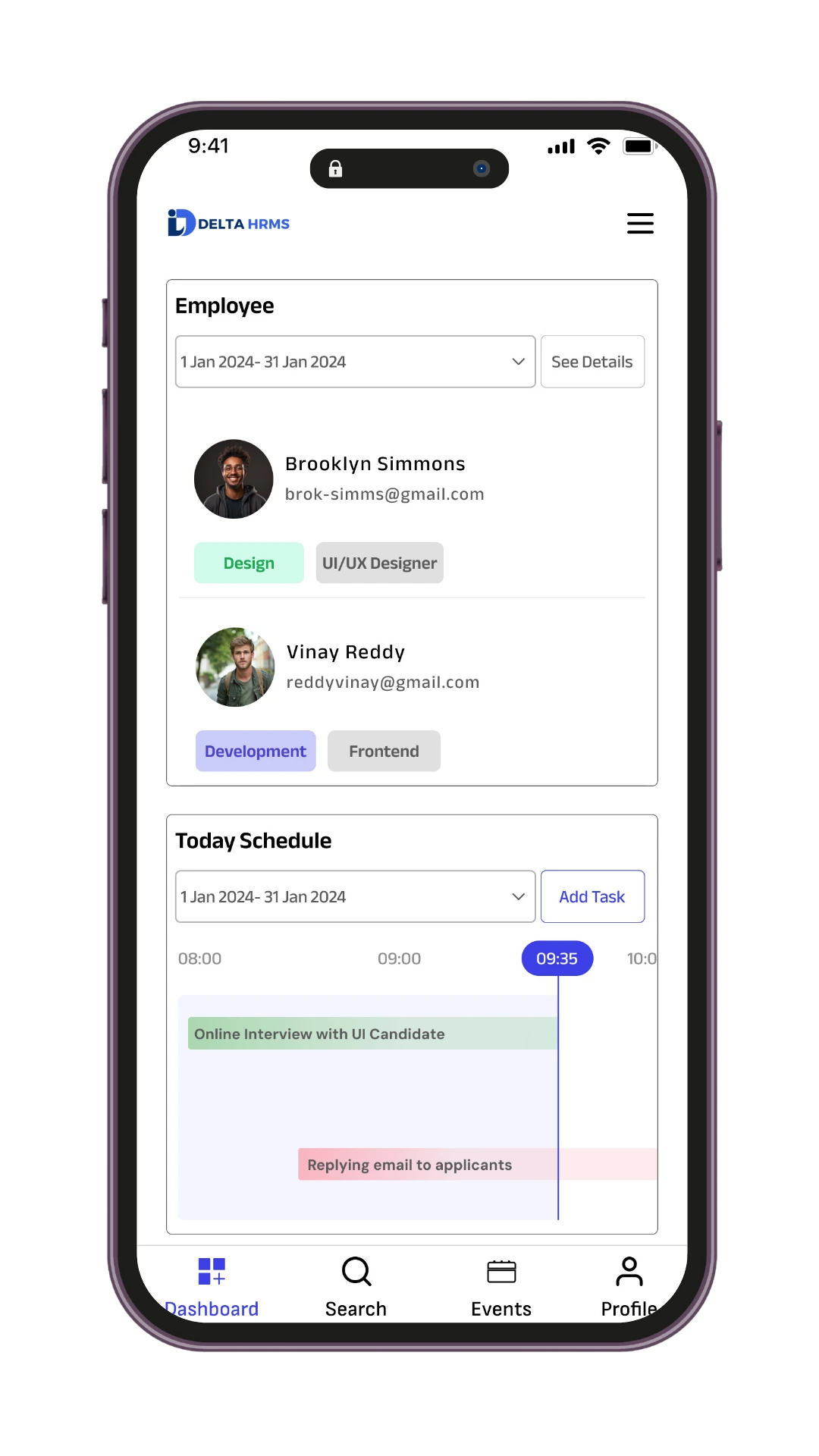 HR and Payroll Mobile App