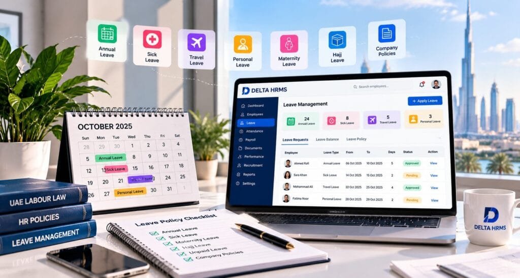 HR software Dubai with payroll, WPS, attendance and employee management dashboard